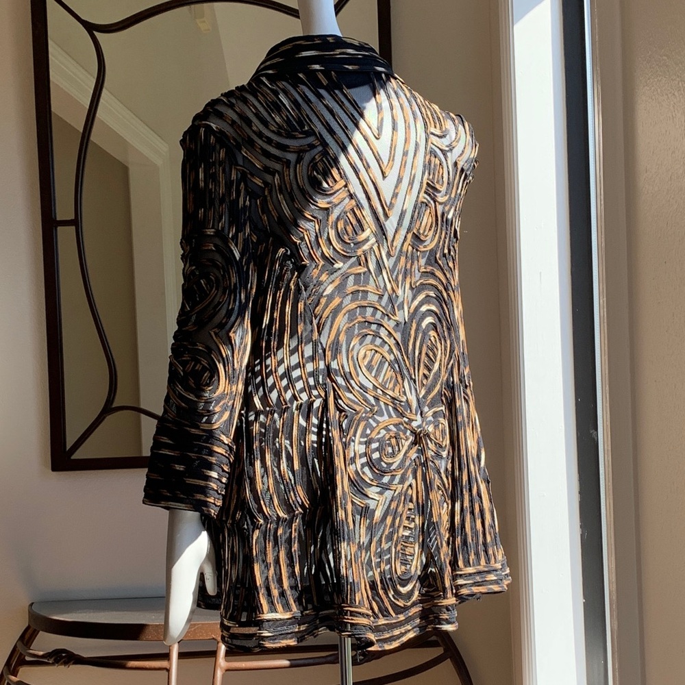 Elegant Black and Gold Blazer